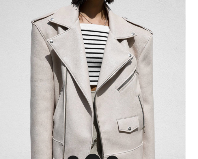BIKER BLANCA VEGAN LEATHER