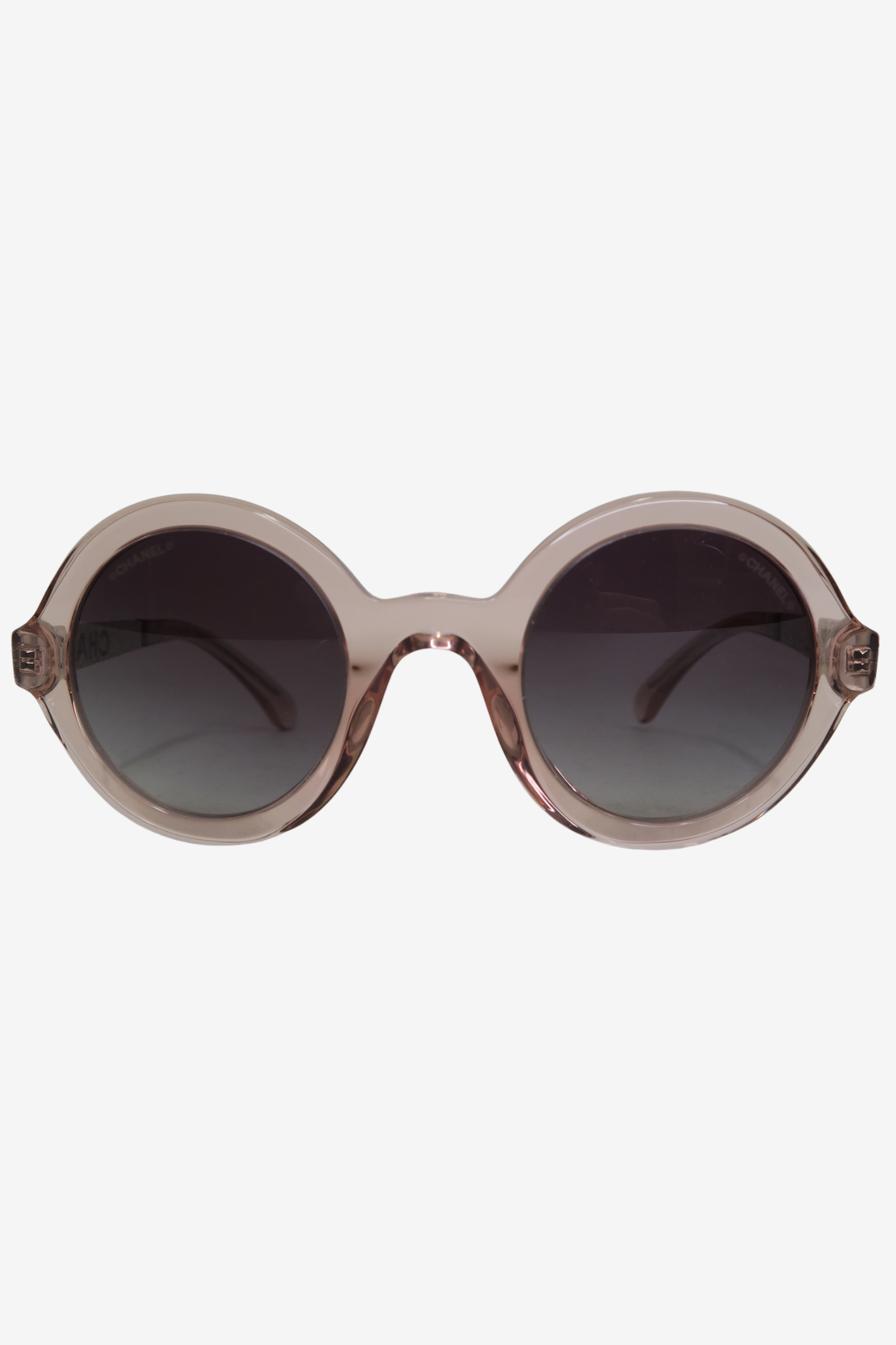Chanel Pink Round Sunglasses