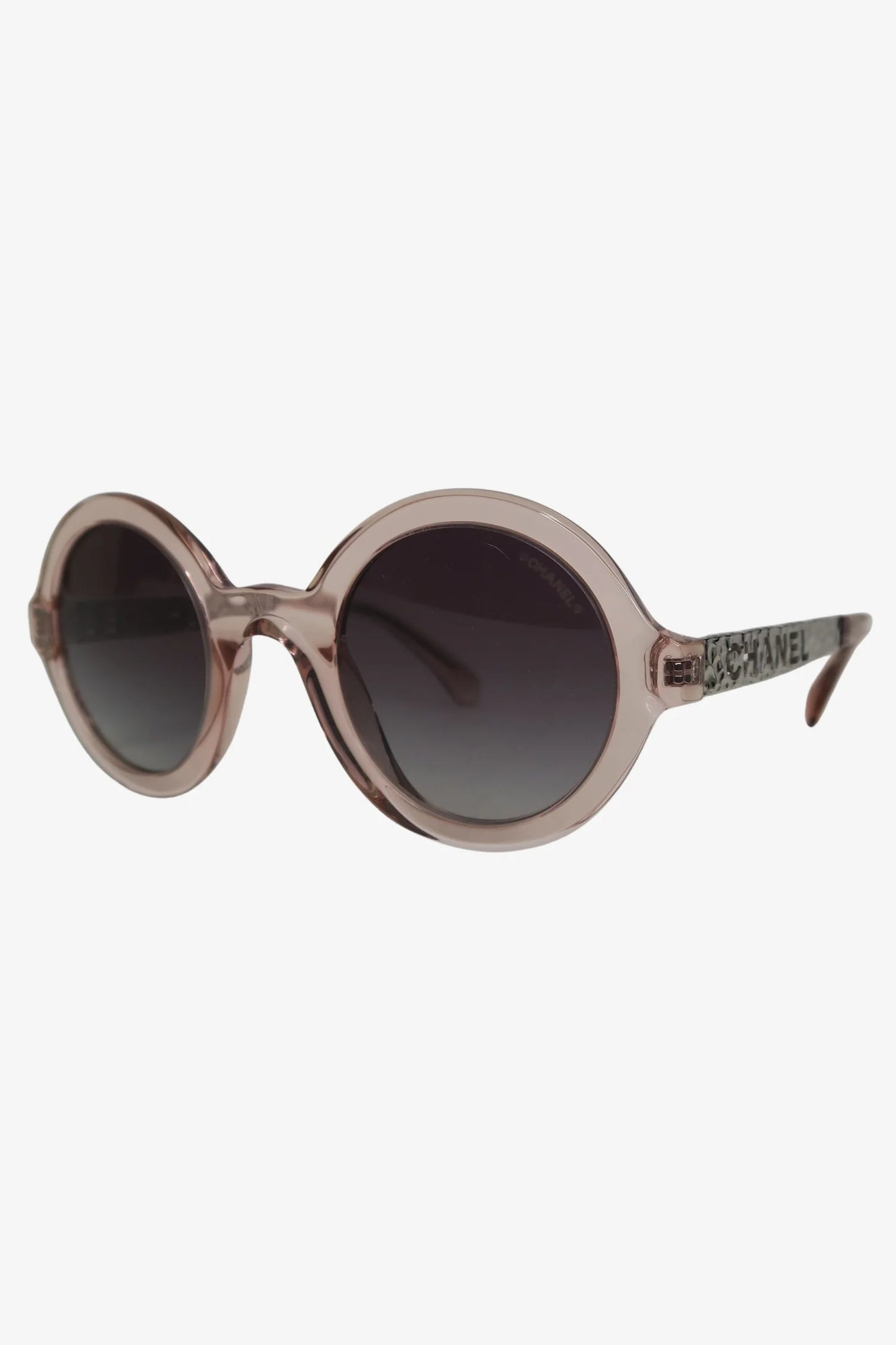 Chanel Pink Round Sunglasses