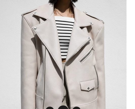 BIKER BLANCA VEGAN LEATHER