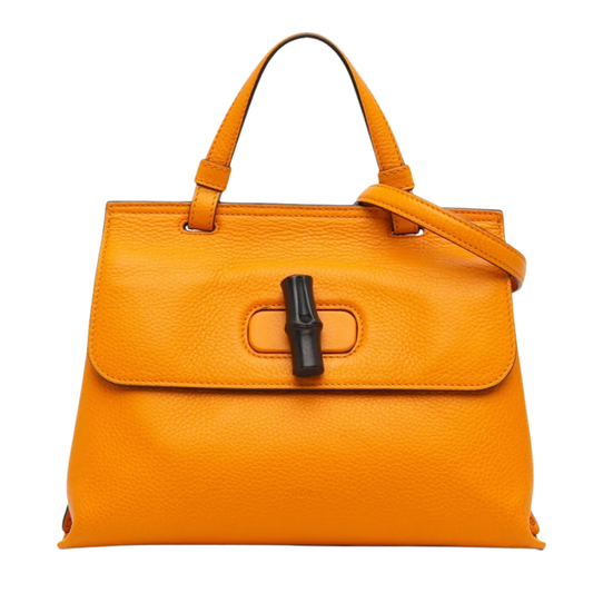 Gucci Satchel Bamboo Daily orange