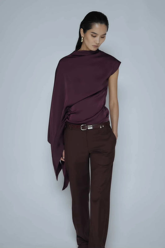 Burgundy top