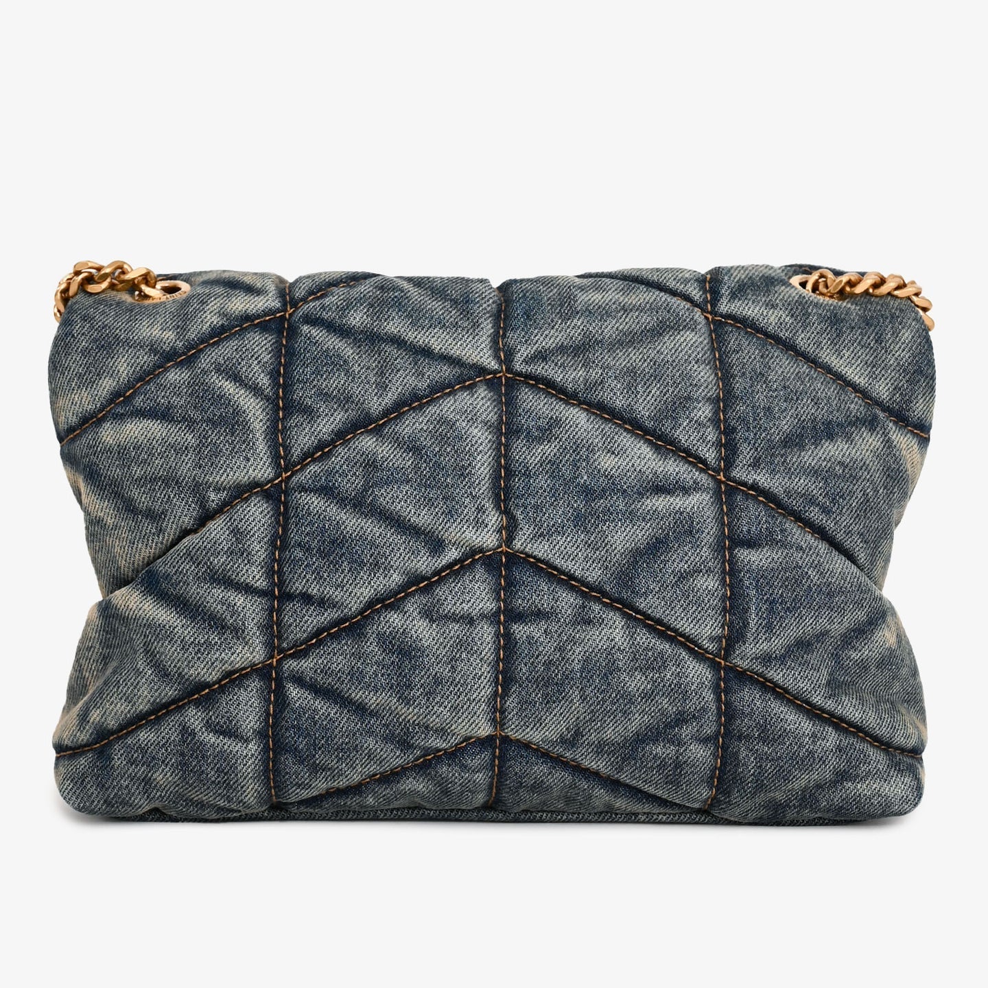 YSL Blue denim small loulou flap bag
