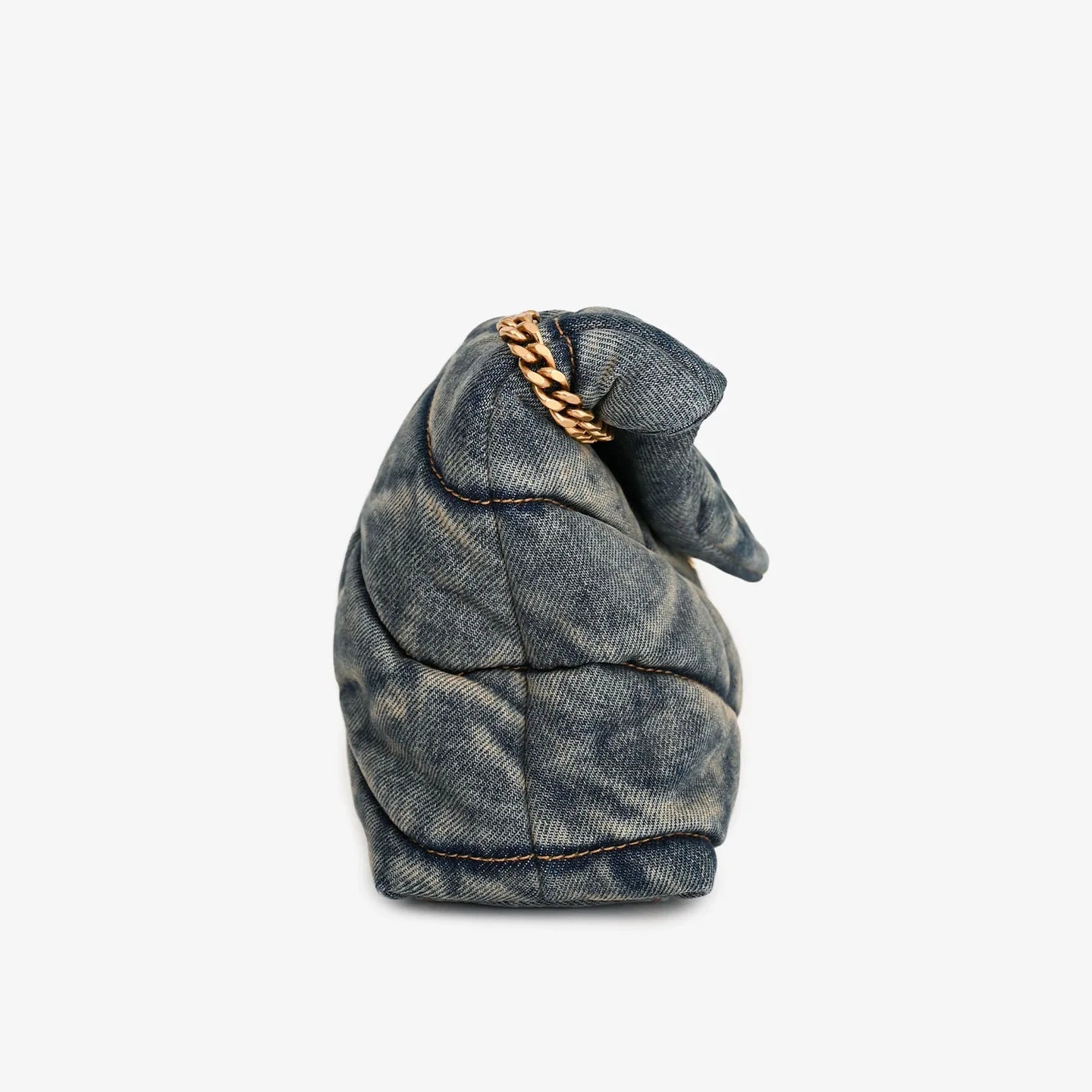 YSL Blue denim small loulou flap bag