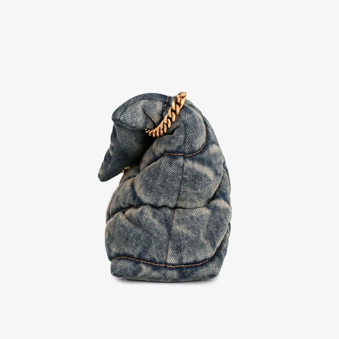 YSL Blue denim small loulou flap bag
