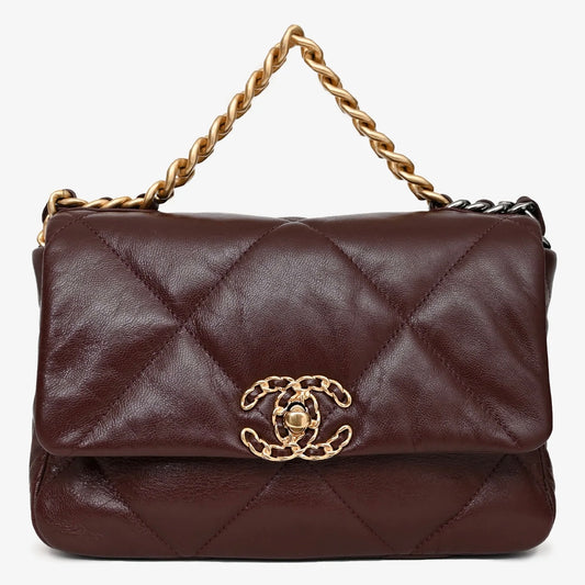 Chanel 19 medium brown